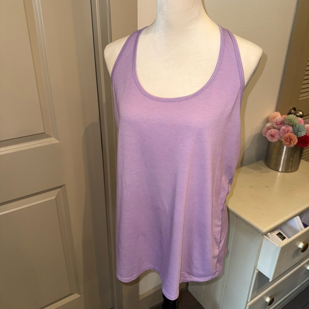 💖 LUCY  Women's Lavendar Racer Back Tank Top size XL